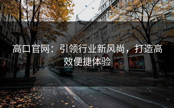 高口官网：引领行业新风尚，打造高效便捷体验
